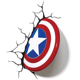 Lámpara Marvel 3D LED Escudo Capitan America