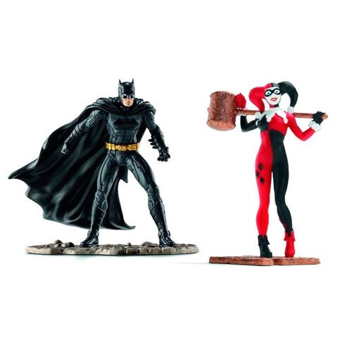 Figuras Batman vs Harley Quinn Liga de la Justicia DC Comics - PVC - 10 cm