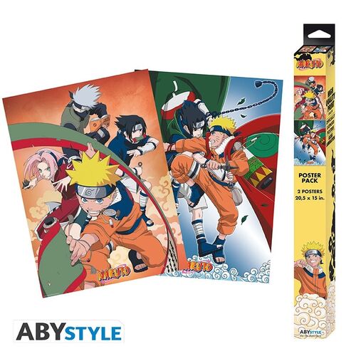 Set 2 Chibi Posters Naruto - Team 7 - 52X38