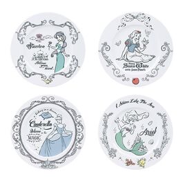 Disney Set de 4 platos Princesas