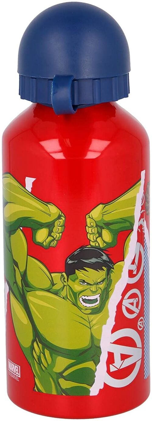 Botella Aluminio Pequea 400ml Avengers Comic Heroes