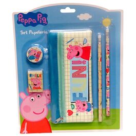 Set De Papelería Con Portatodo Peppa Pig