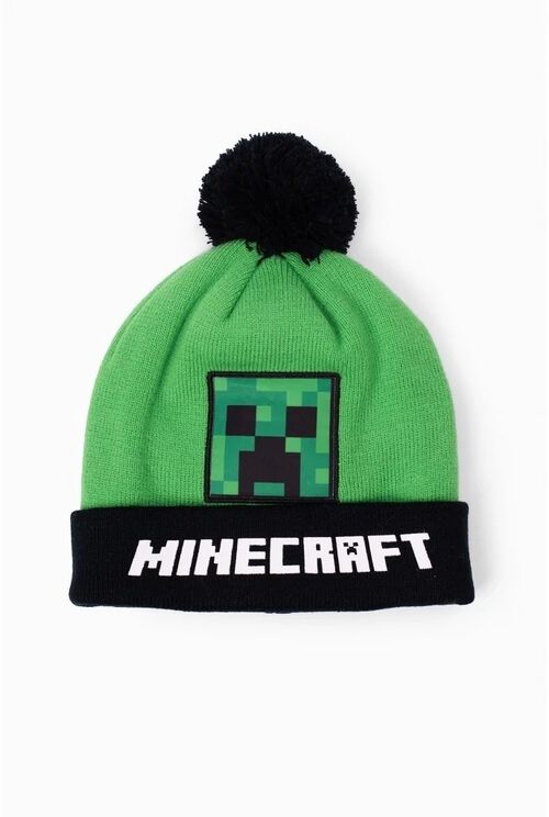 Gorro Minecraft - Creeper Face Pom Beanie - 52Cm