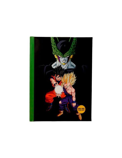 Libreta Dragon Ball Batalla Final Cell con luz