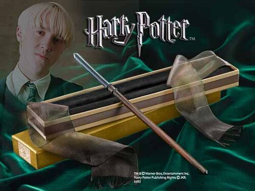 Replica Varita Mgica Harry Potter Draco Malfoy en Caja de Ollivander - Resina - 35 cm