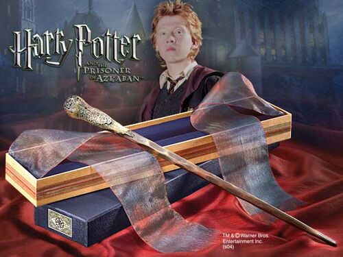 Varita Harry Potter Ron Weasley en cada de Ollivander 35cm