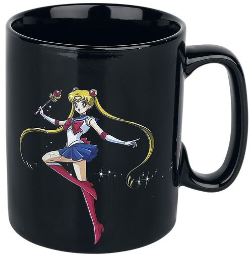 Taza Usagi Tsukino Sailor Moon Negra - Porcelana - 460 ml