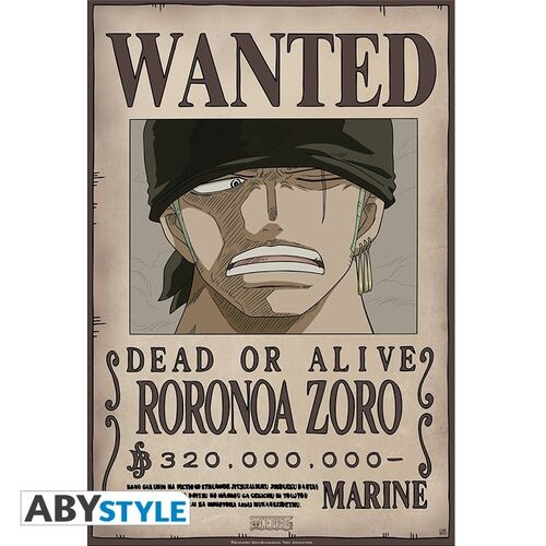 Pack 9 Posters One Piece Wanted Tripulación de Luffy
