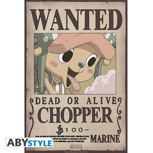 Pack 9 Posters One Piece Wanted Tripulación de Luffy