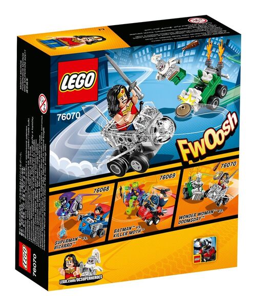 Kit de Construcción LEGO DC Universe Super Heroes Mighty Micros Wonder Woman vs. Doomsday - 75 Piezas