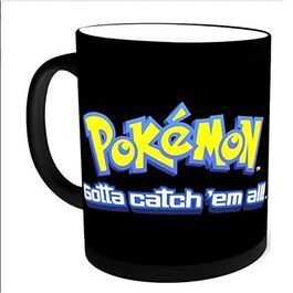 Taza Hazte Con Todos Pikachu Pokemon Negra - Porcelana - 300 ml
