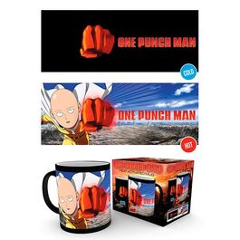 Taza Saitama One Punch Man Negra y Roja - Porcelana - 300 ml