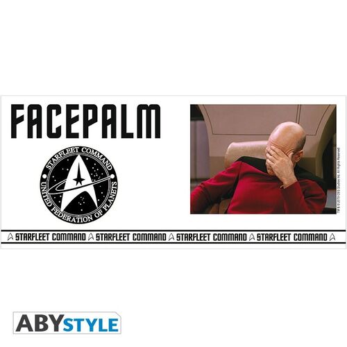 Taza Facepalm Meme Star Treck - Porcelana - 320 ml