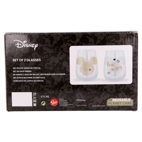 Set 2 Vasos de Cristal 510ML Mickey