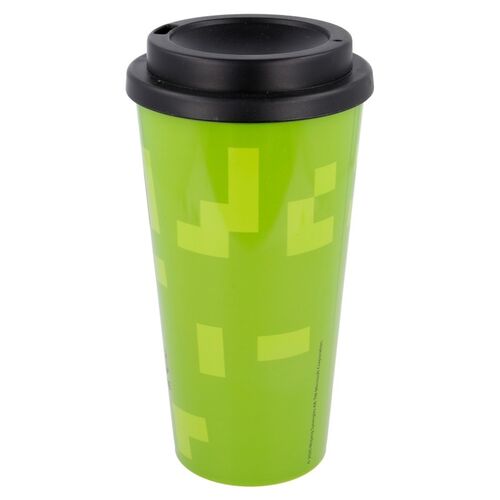Vaso Creeper Minecraft - Plstico Doble Pared - 520 ml