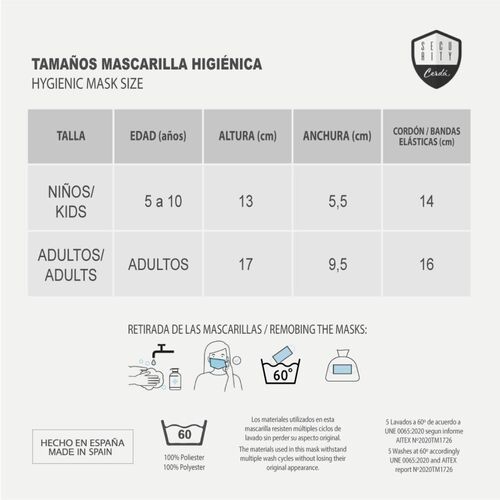 Mascarilla Higiénica Reutilizable Homologada DC Comics