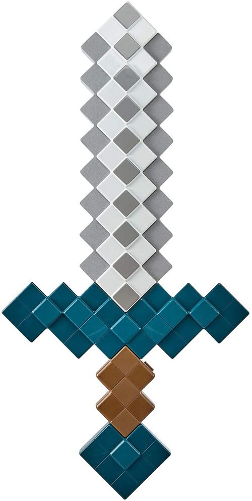Espada Diamond Sword Deluxe Minecraft Dungeons Minecraft - 55 cm - Luz y Sonido