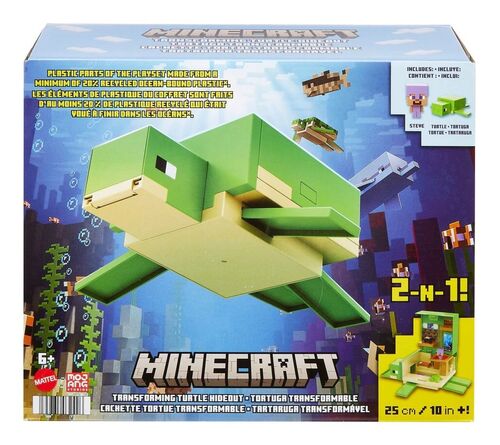 Figura Guarida Tortuga Transformable 26cm - Minecraft