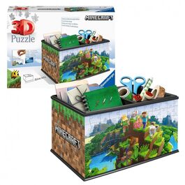 Puzzle 3D Caja Almacenamiento Minecraft