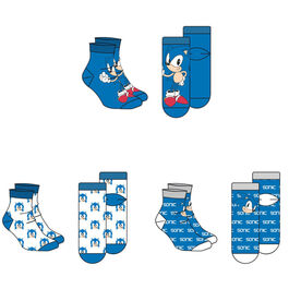 Calcetines Sonic 3 piezas Calcetines Sonic 3 piezas