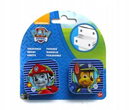 Set 2 Tiradores Cuadrados Plástico 4,5Cm - Paw Patrol