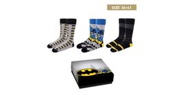 Pack Calcetines 3 Piezas con Caja Regalo Batman