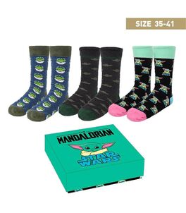 Pack Calcetines 3 Piezas con Caja Regalo The Mandalorian The Child