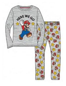 Pijama Mario Gris 12 años Pijama Mario Gris 12 años