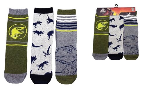 Calcetines Jurassic World 23-26 3 piezas