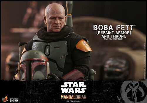 Figura Boba Fett Con Trono Repaint Armor Star Wars The Mandalorian 1:6 Hot Toys