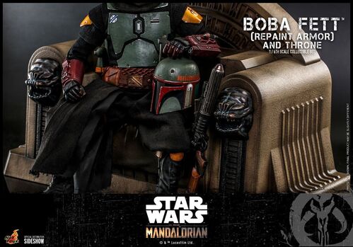 Figura Boba Fett Con Trono Repaint Armor Star Wars The Mandalorian 1:6 Hot Toys