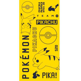 Toalla Playa Algodon Niño Pikachu Amarilla - Pokemon INVBON