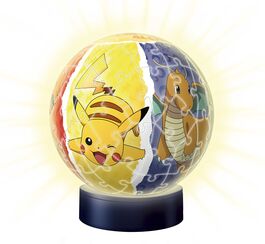 Puzzle 3D Con Luz Nightlight Pokemon 72pcs