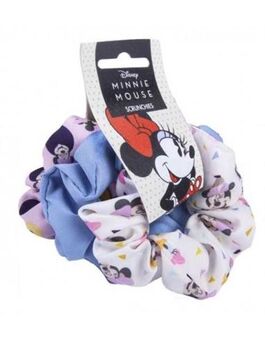 Accesorios Pelo Coletero De Tela 3 Piezas Minnie Accesorios Pelo Coletero De Tela 3 Piezas Minnie