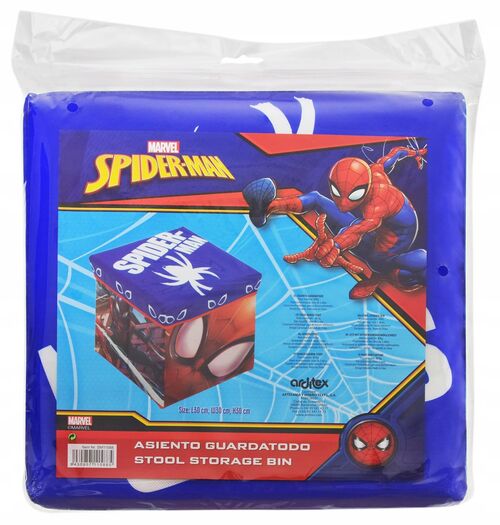 Spiderman - Taburete Contenedor 30X30X30Cm