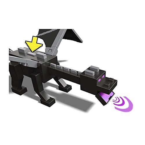 Figura Minecraft Dragón de Ender con Steve 51cm