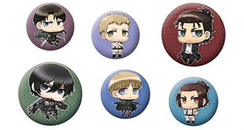 Badge Pack Chibi characters Attack on Titan