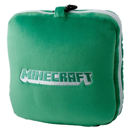 Almohada de Viaje con Cremallera y Antifaz - Creeper Minecraft