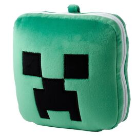Almohada de Viaje con Cremallera y Antifaz - Creeper Minecraft