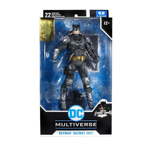 Figura DC Cómics The Batman Hazmat Suit Gold Label 18cm