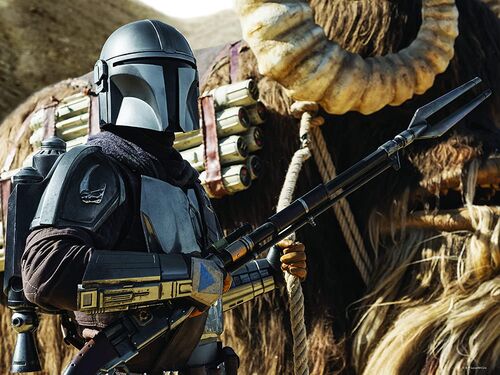 Puzzle lenticular 61x46 cm The Mandalorian Mandaloriano 500 piezas