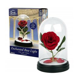 Lámpara La Bella y La Bestia Rosa Encantada