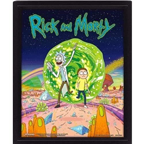 Póster 3D Rick Y Morty Portal