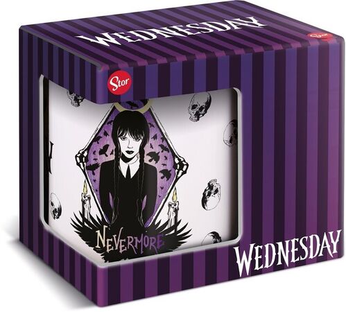 Taza Series Ceramica 325 Ml En Caja Regalo Wednesday Young Adult