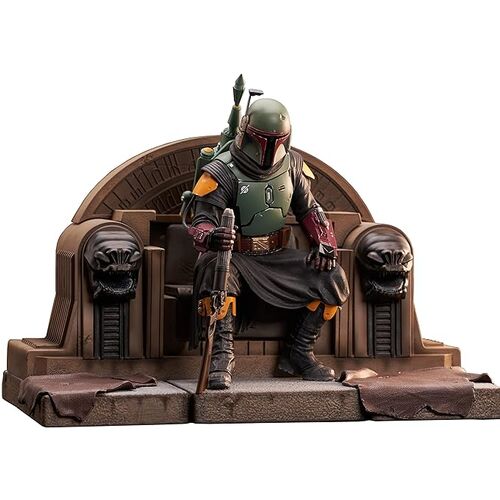 Boba Fett On Throne Figura 24X31 Cm Star Wars The Mandalorian Pre