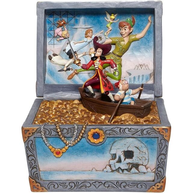 FIGURA DISNEY PETER PAN ESCENA COFRE DEL TESORO