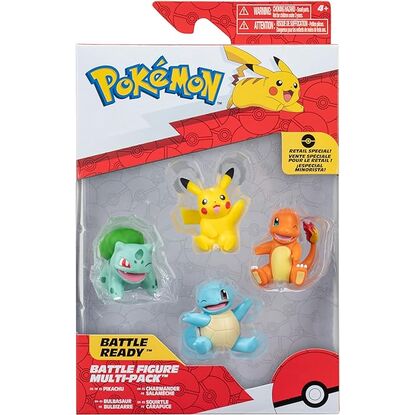 Figura Pokémon Pack de 4 Starters Kanto