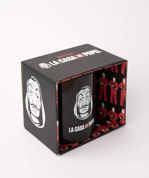 Taza Mascara Dali La Casa de Papel Negra - Porcelana - 300 ml