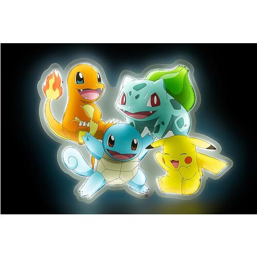 Lámpara Pokémon Pikachu y Amigos Neon 54cm