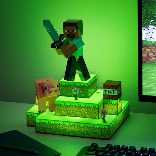 Lmpara Minecraft Diorama Steve